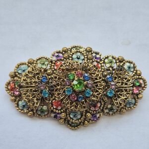 Vintage Czech Filigree Brooch